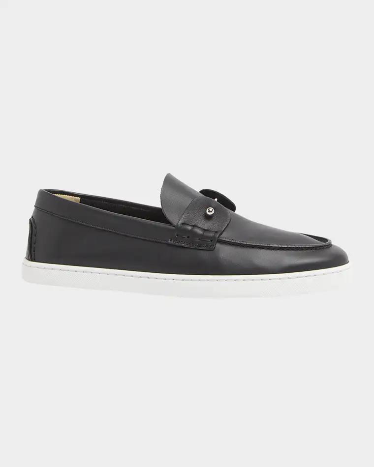 Men's Chambeliboat Leather Slip-On by CHRISTIAN LOUBOUTIN