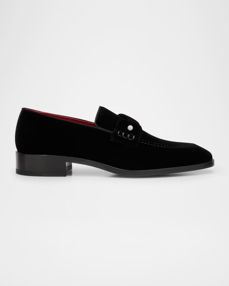 Men's Chambelimoc Night Strass Velvet Loafers by CHRISTIAN LOUBOUTIN