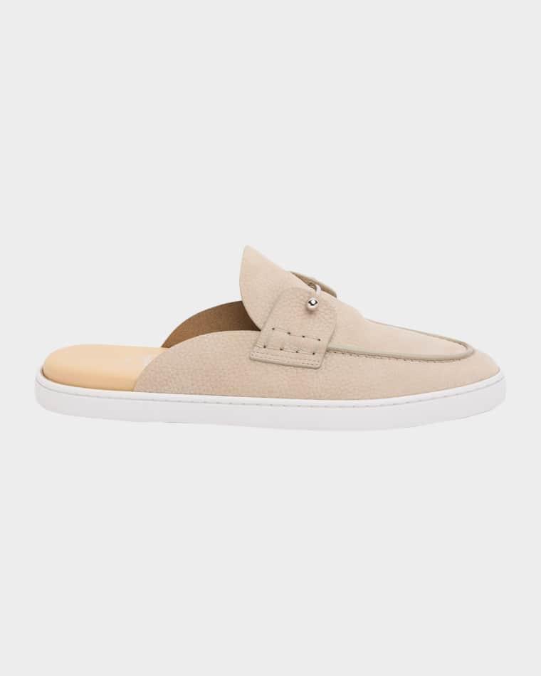 Men's Chanme Leather Slides by CHRISTIAN LOUBOUTIN