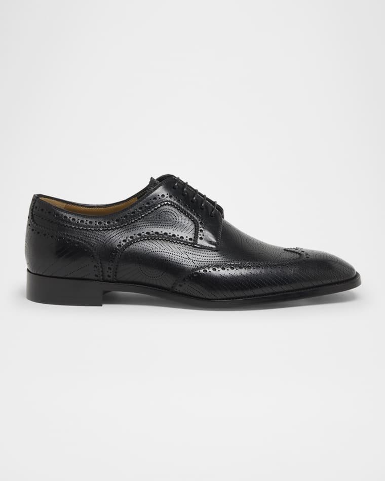 Men's Grave Patterned Leather Derby Shoes by CHRISTIAN LOUBOUTIN