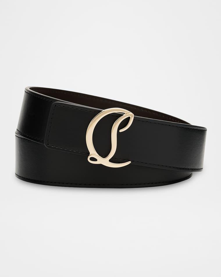 Men's Mooncrest-Buckle Reversible Leather Belt by CHRISTIAN LOUBOUTIN