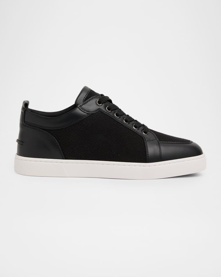 Men's Rantulow Leather and Twill Low-Top Sneakers by CHRISTIAN LOUBOUTIN