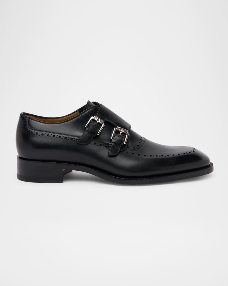 Men's Sartok Leather Double-Monk Strap Loafers by CHRISTIAN LOUBOUTIN