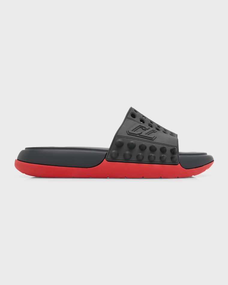 Men's Take It Easy Rubber Slide Sandals by CHRISTIAN LOUBOUTIN