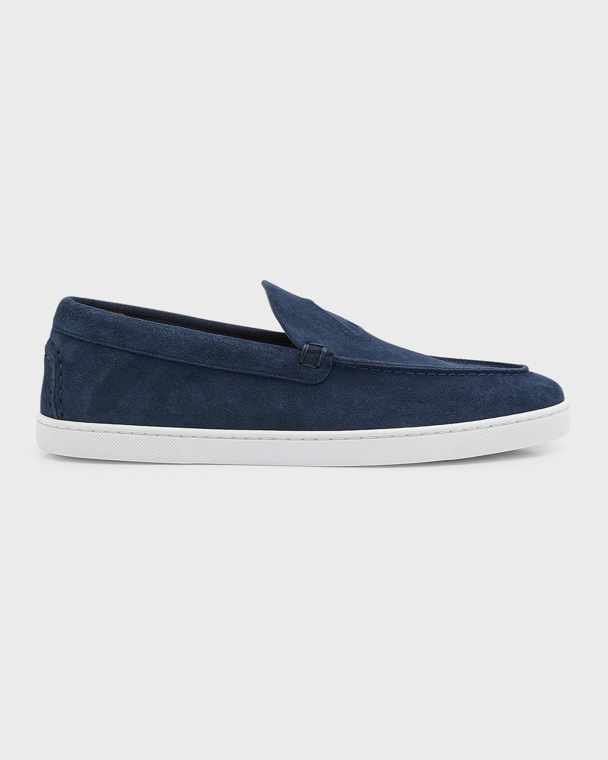 Men's Varsiboat Red Sole Leather Boat Shoes by CHRISTIAN LOUBOUTIN