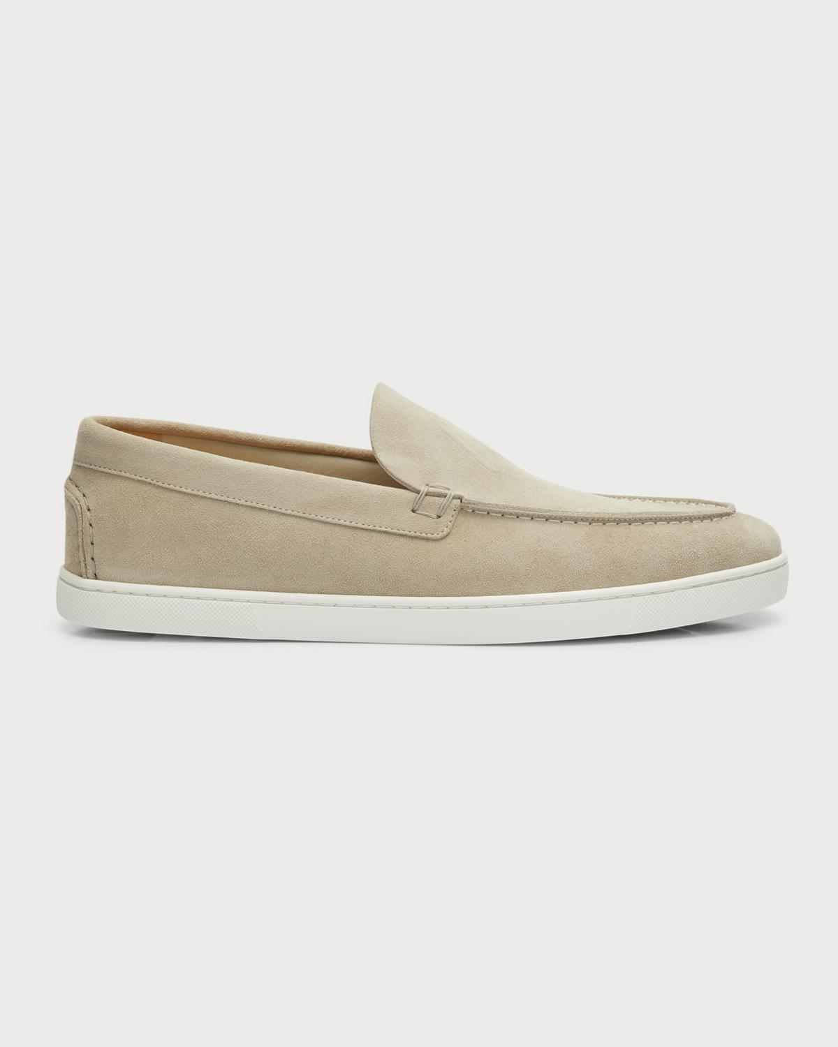 Men's Varsiboat Red Sole Leather Boat Shoes by CHRISTIAN LOUBOUTIN