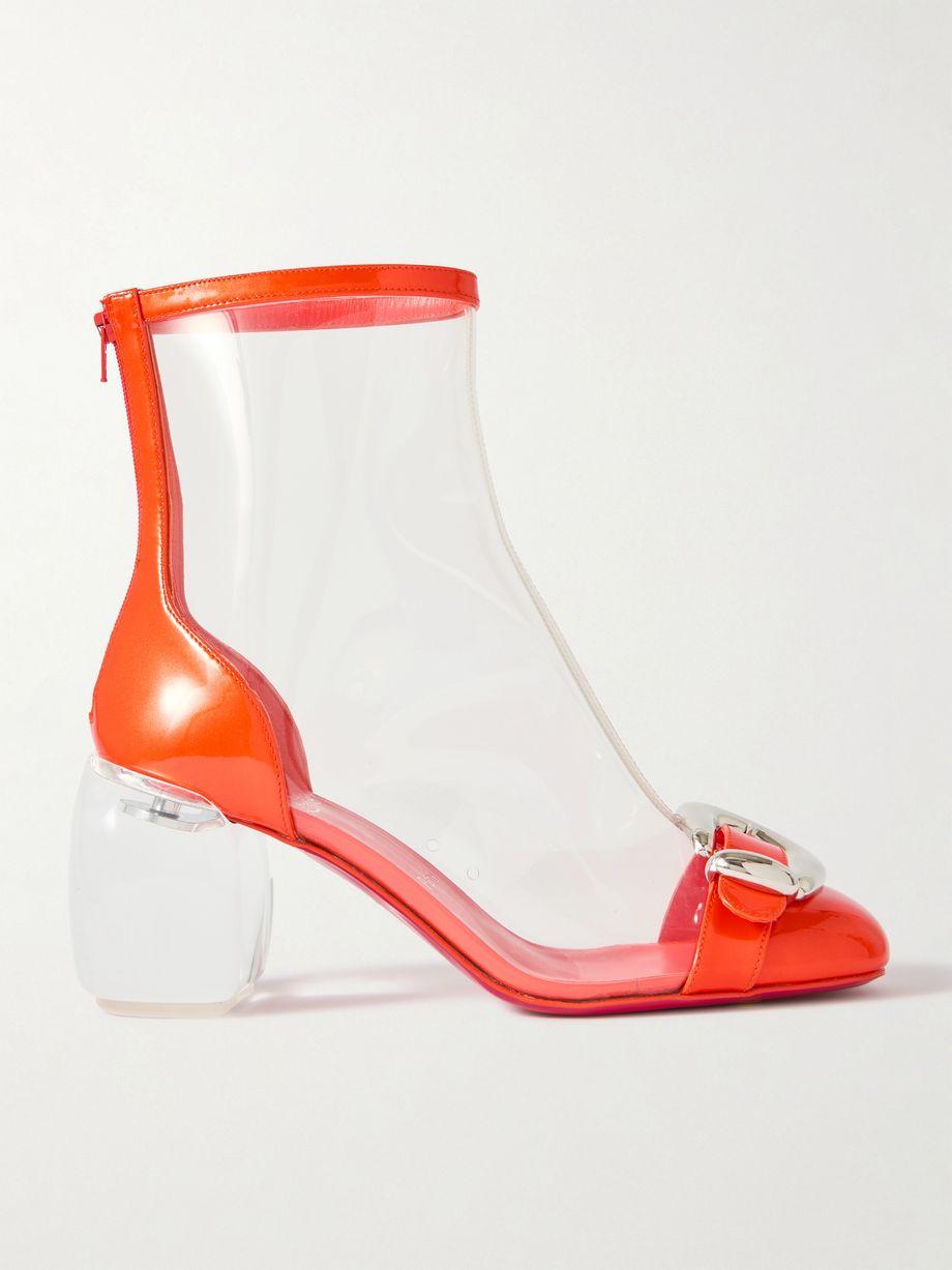 Minny Bubble 70 buckled PVC ankle boots by CHRISTIAN LOUBOUTIN