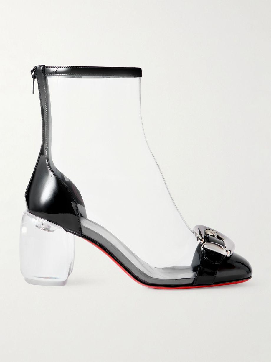 Minny Bubble patent leather-trimmed PVC ankle boots by CHRISTIAN LOUBOUTIN