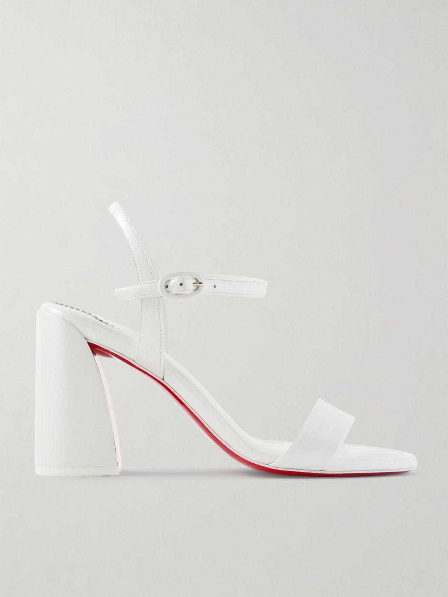 Miss Jane 85 pearlescent leather sandals by CHRISTIAN LOUBOUTIN