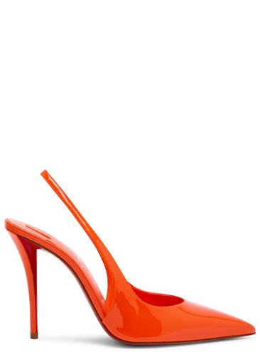 Miss Z 100 patent leather slingback pumps by CHRISTIAN LOUBOUTIN
