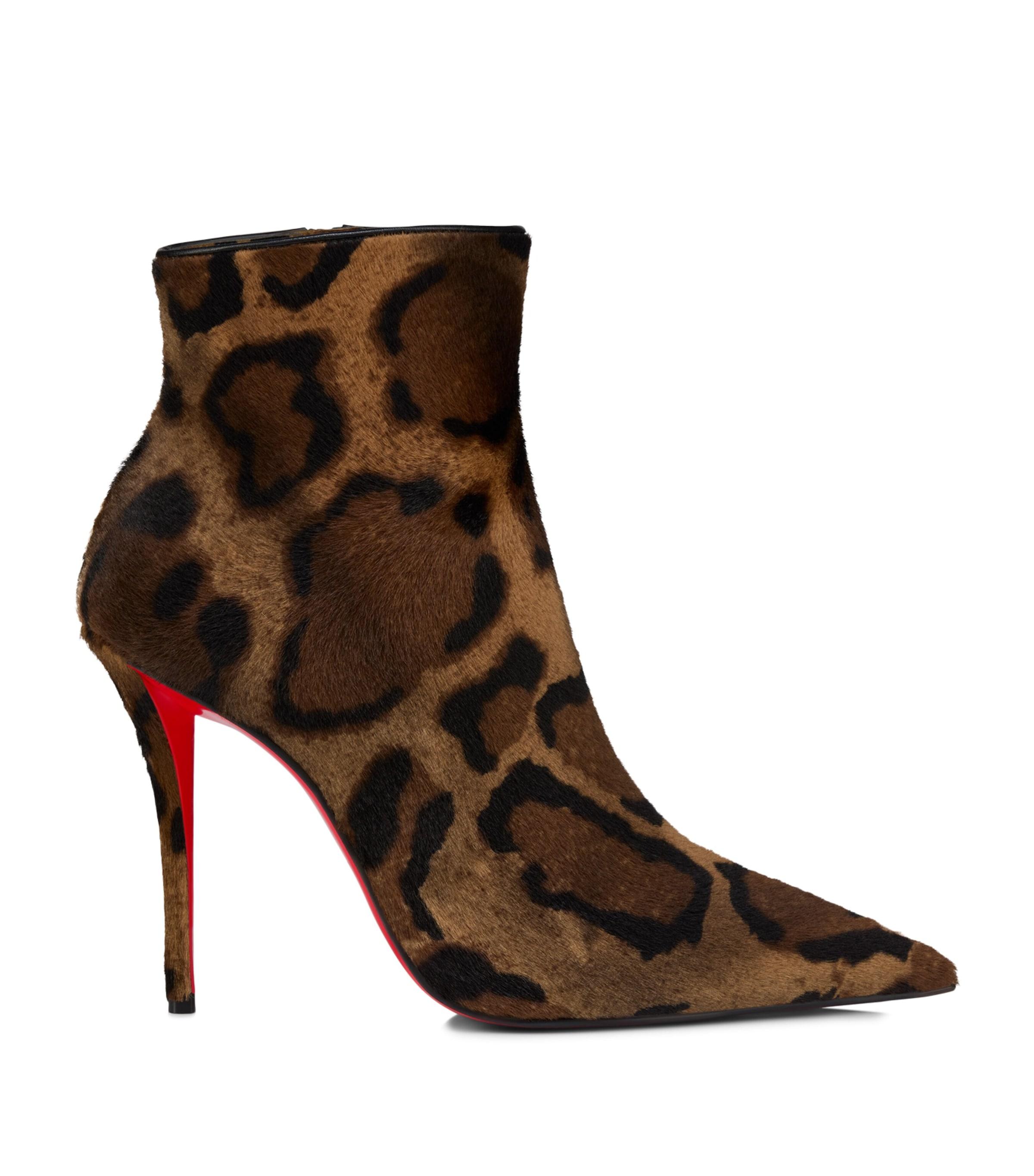 Miss Z Calf Hair Ankle Boots 100 by CHRISTIAN LOUBOUTIN