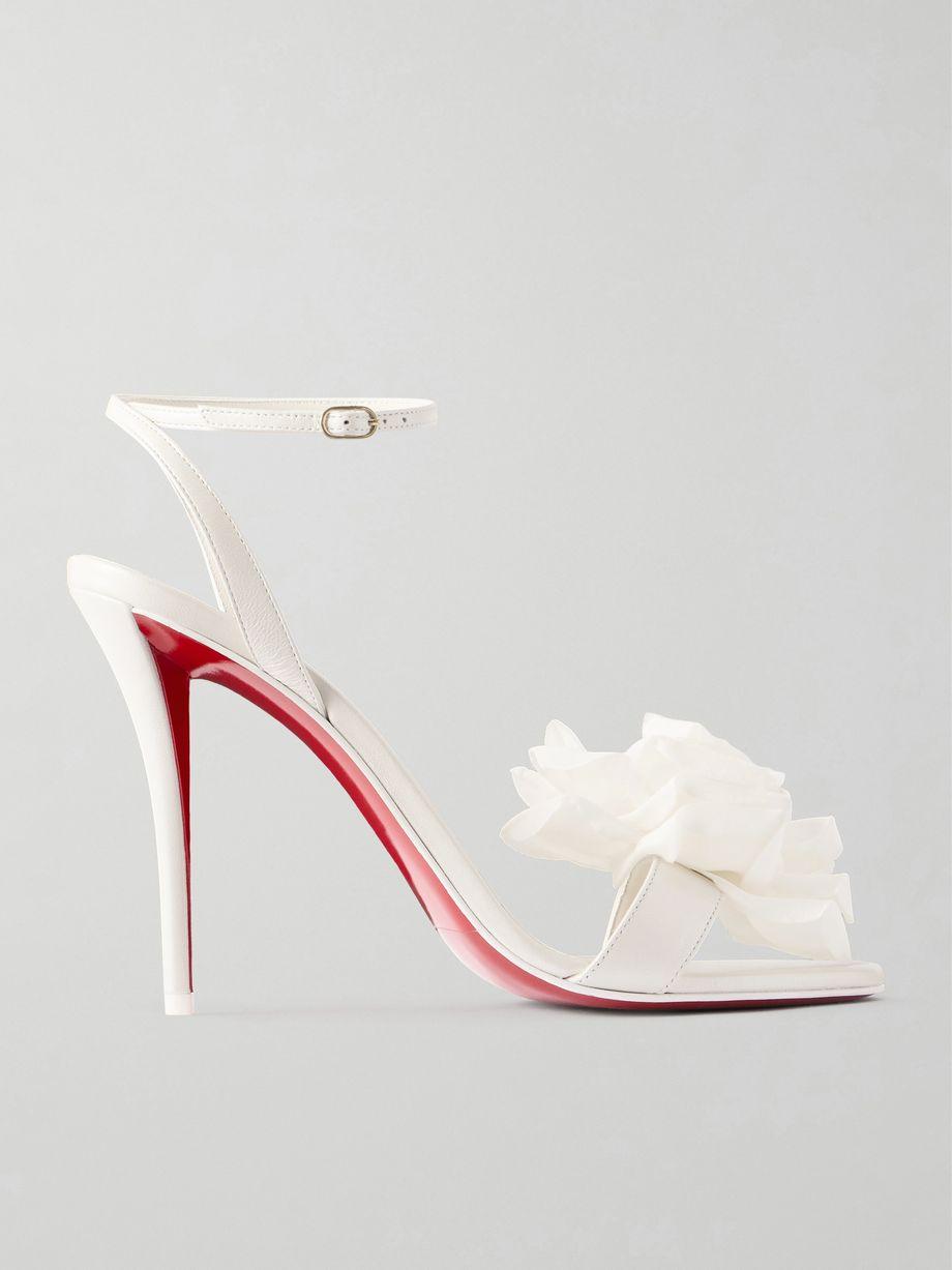 Miss Z Flora 100 appliquéd leather sandals by CHRISTIAN LOUBOUTIN