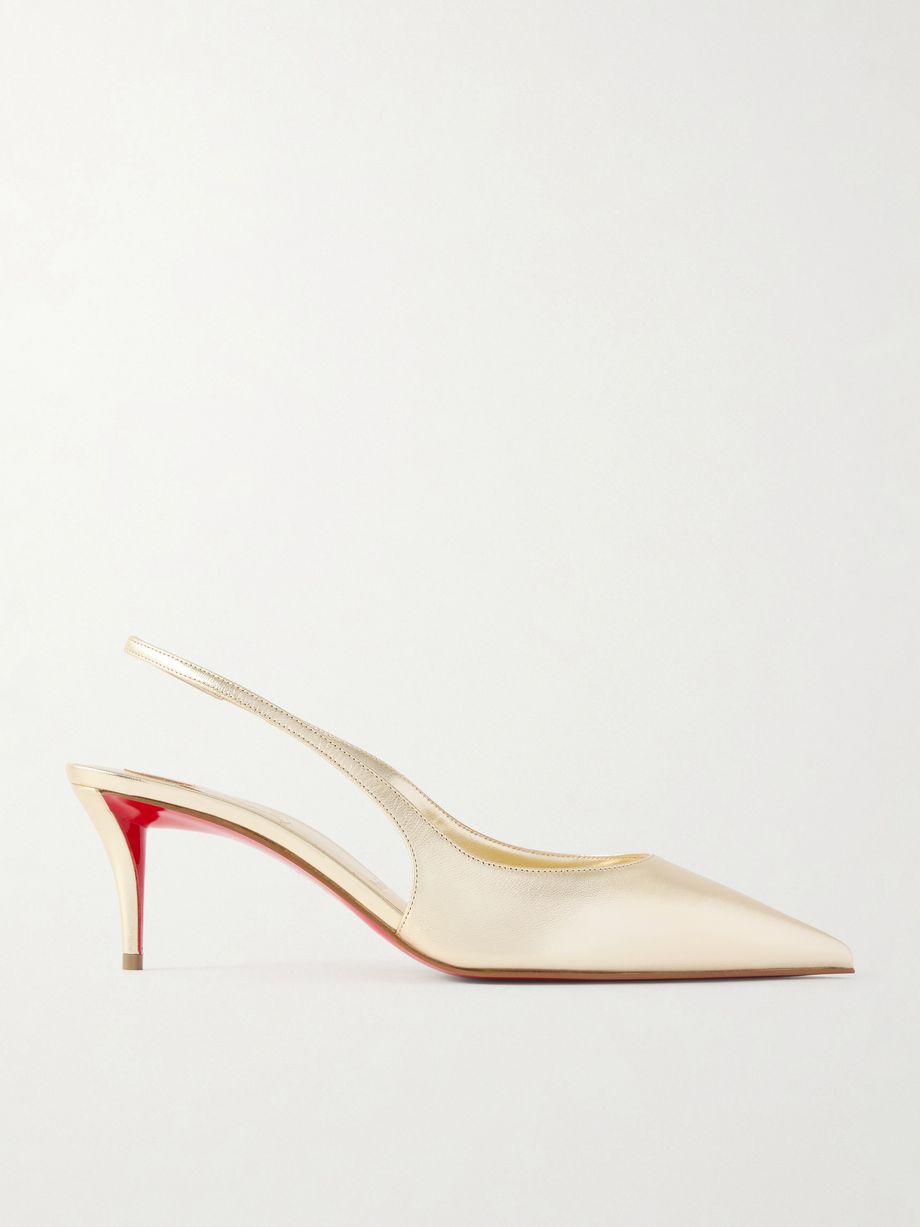 Miss Z metallic leather slingback pumps by CHRISTIAN LOUBOUTIN
