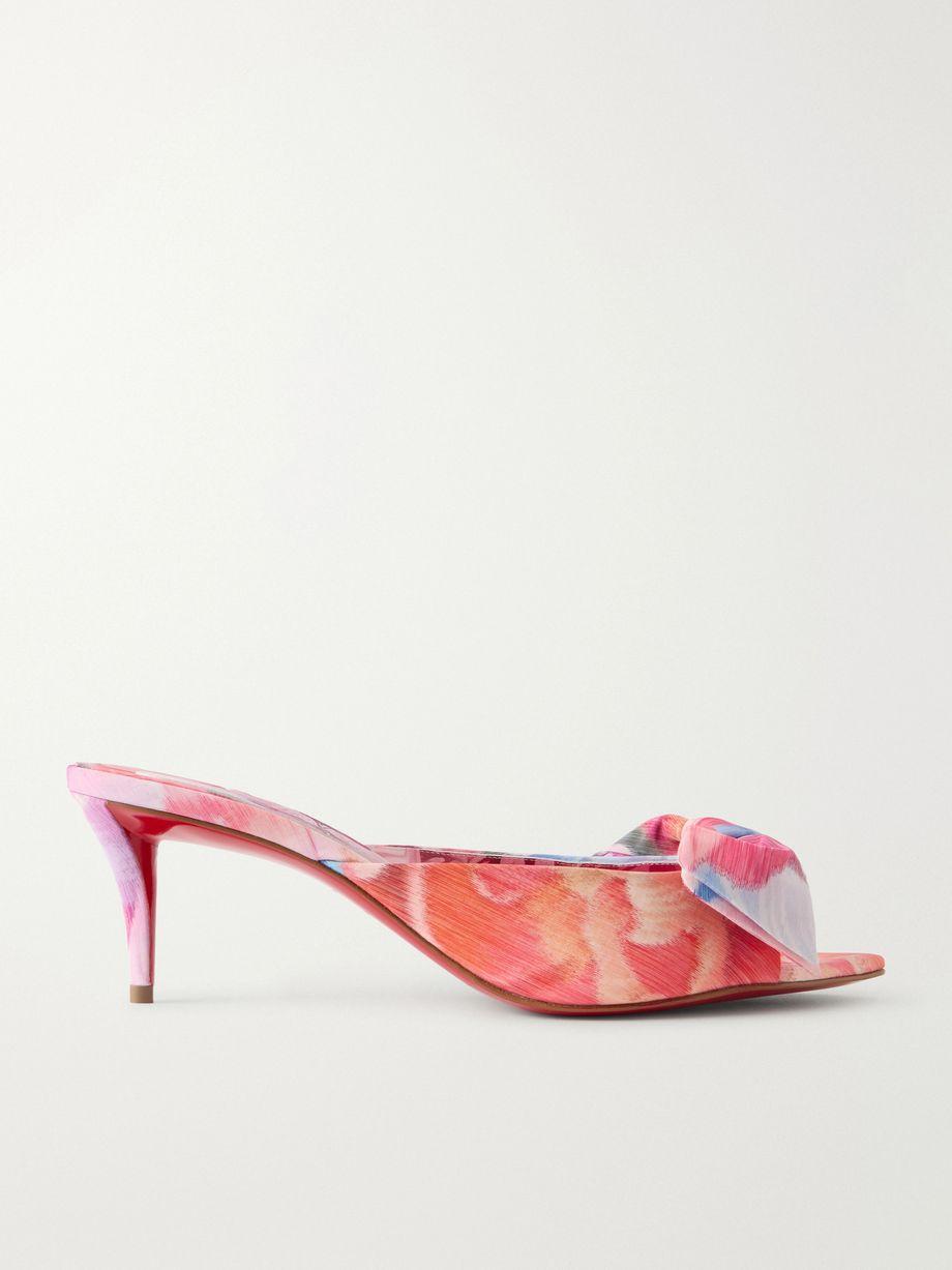 Mulazee 60mm crepe de chine kitten heel mules by CHRISTIAN LOUBOUTIN
