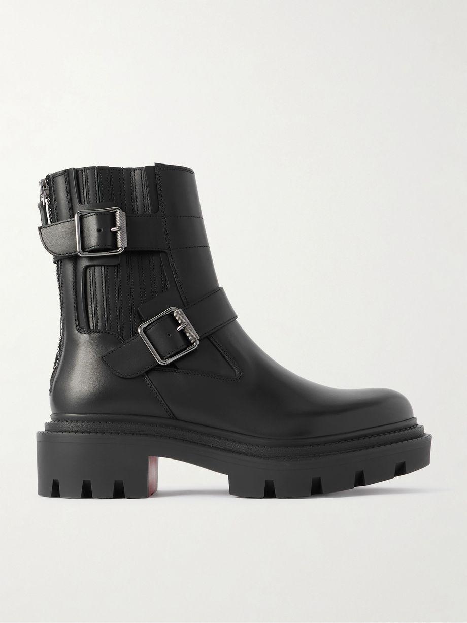 Oxybootie buckled leather ankle boots by CHRISTIAN LOUBOUTIN