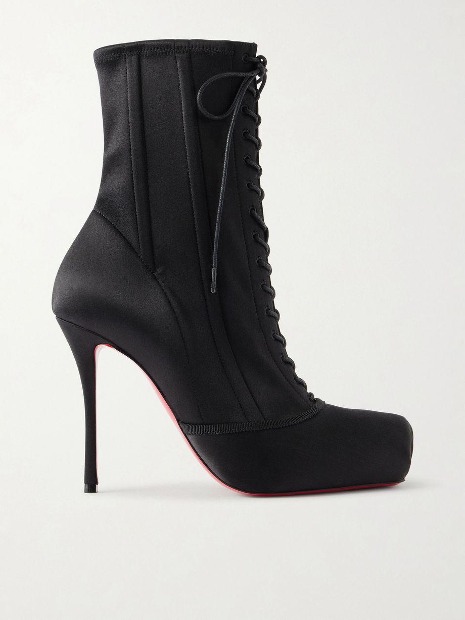 Pavlova 100 lace-up satin ankle boots by CHRISTIAN LOUBOUTIN