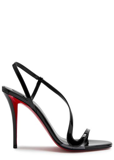 Rosa Z 100 asymmetric patent leather sandals by CHRISTIAN LOUBOUTIN