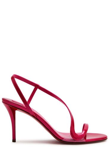 Rosa Z 80 asymmetric patent leather sandals by CHRISTIAN LOUBOUTIN