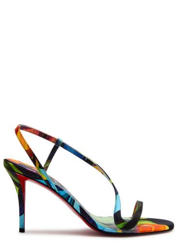 Rosa Z 80 printed satin sandals by CHRISTIAN LOUBOUTIN