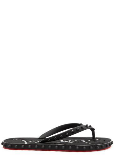 Super Loubi studded rubber flip flops by CHRISTIAN LOUBOUTIN