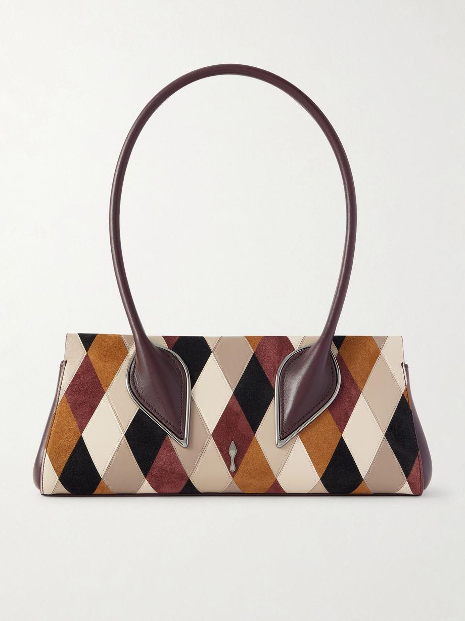 Venus Baguette patchwork leather and suede shoulder bag by CHRISTIAN LOUBOUTIN