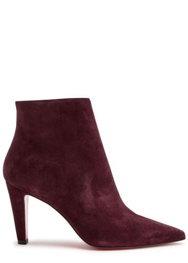 Vibella Booty 85 suede ankle boots by CHRISTIAN LOUBOUTIN