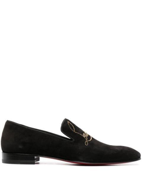 appliqué-logo suede loafers by CHRISTIAN LOUBOUTIN