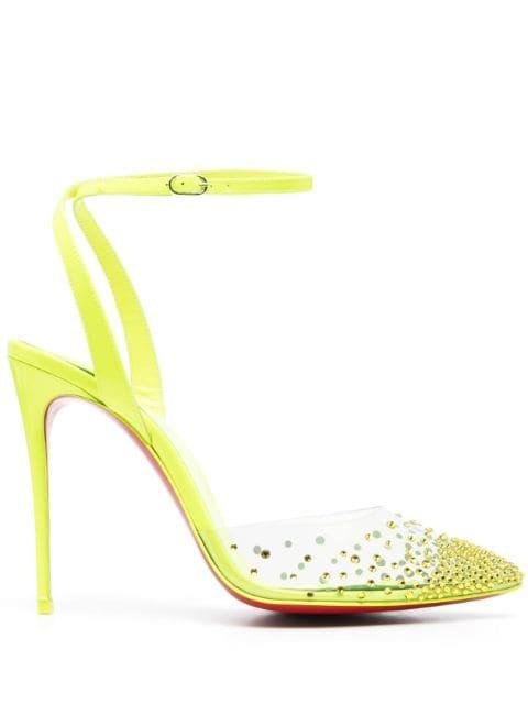 crystal-embellished 110mm leather sandals by CHRISTIAN LOUBOUTIN