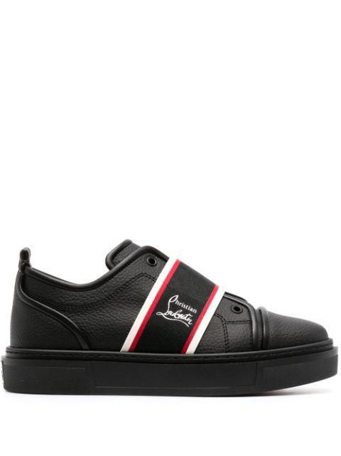 leather logo-print low-top sneakers by CHRISTIAN LOUBOUTIN