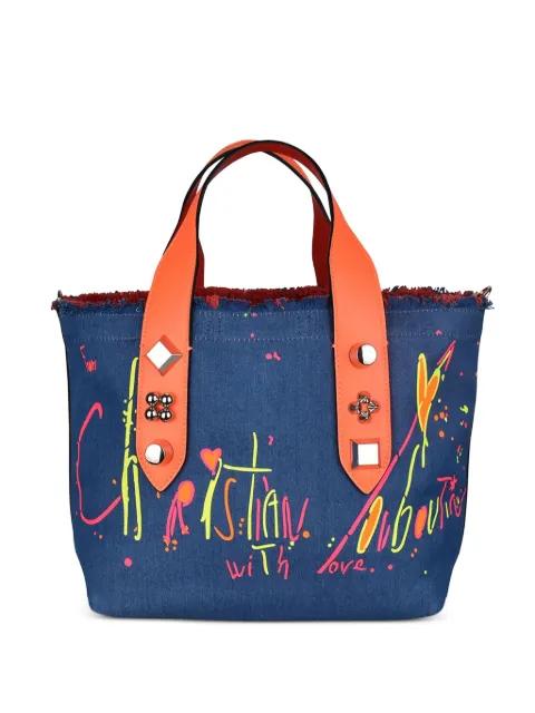 small Frangibus fringed studded tote bag by CHRISTIAN LOUBOUTIN