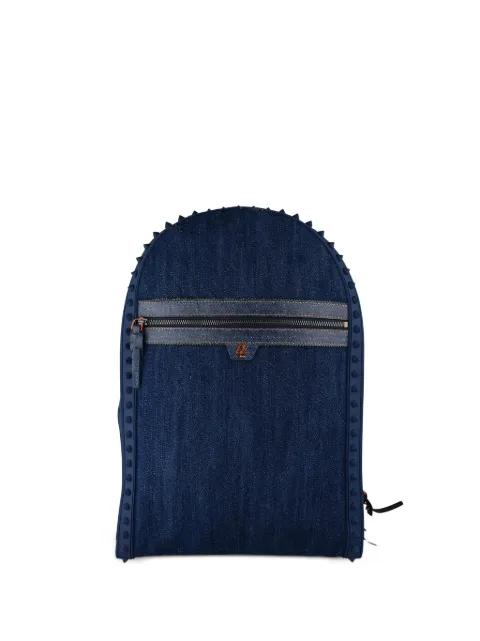 studded detail denim backpack by CHRISTIAN LOUBOUTIN