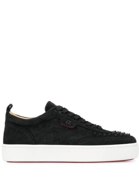 studded toe low-top suede trainers by CHRISTIAN LOUBOUTIN