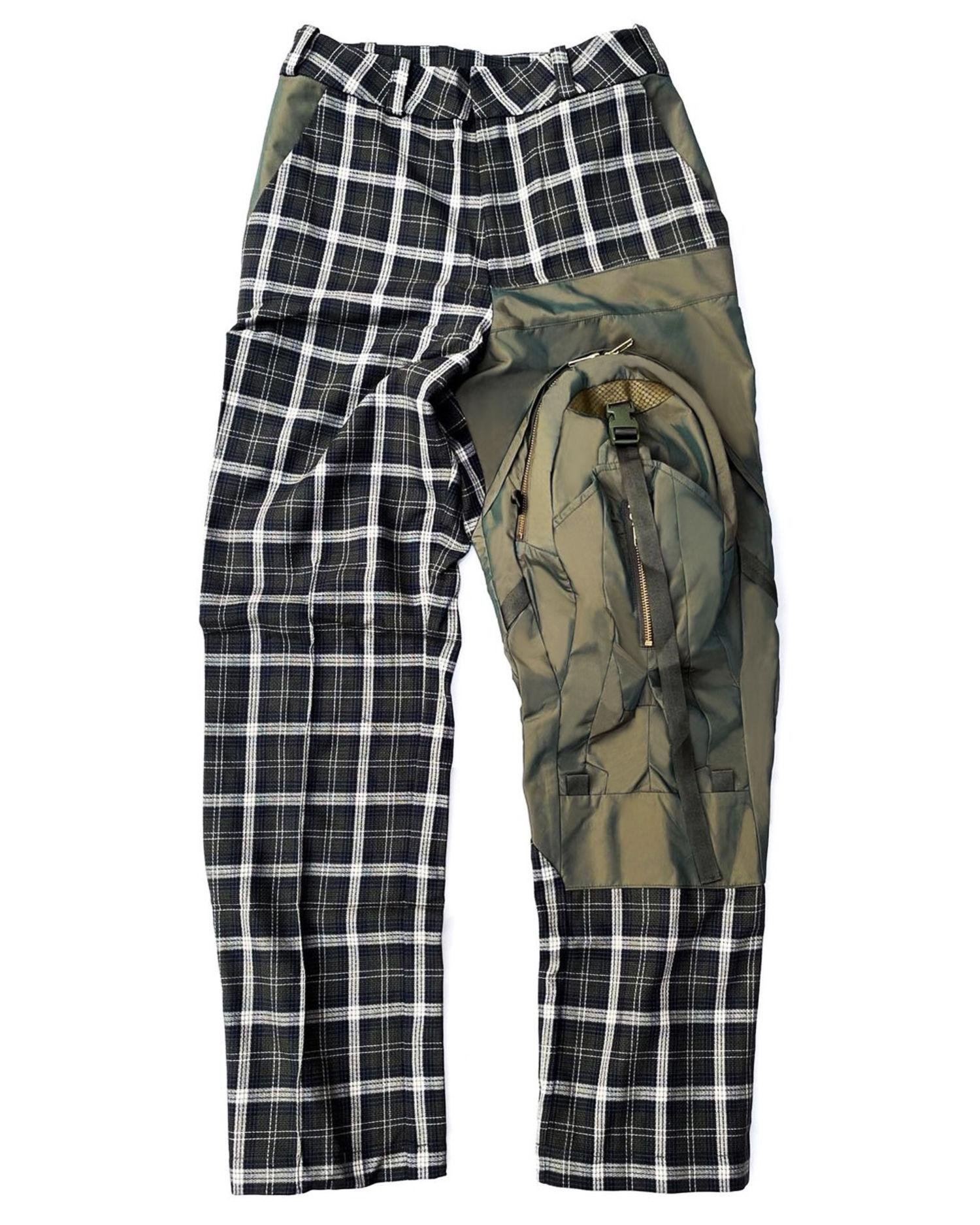 Check pattern baggage trousers by CHRISTIAN STONE