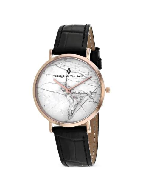 Lotus marble-effect 34mm watch by CHRISTIAN VAN SANT
