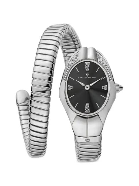 Naga crystal-embellished 22mm watch by CHRISTIAN VAN SANT