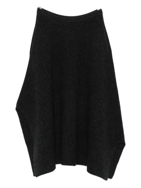 ribbed asymmetric midi skirt by CHRISTIAN WIJNANTS