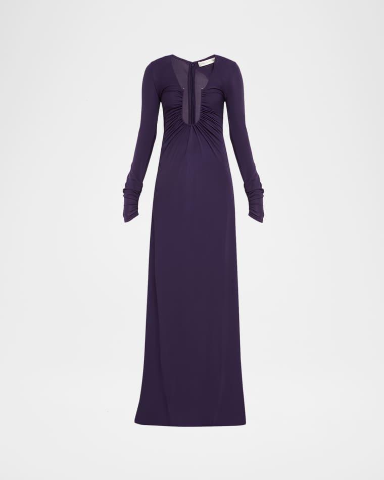 Arced Palm Long-Sleeve Dress by CHRISTOPHER ESBER
