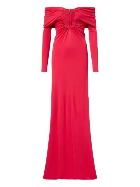 Arced Palm strapless dress by CHRISTOPHER ESBER