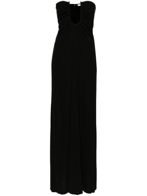 Arced Palm strapless dress by CHRISTOPHER ESBER