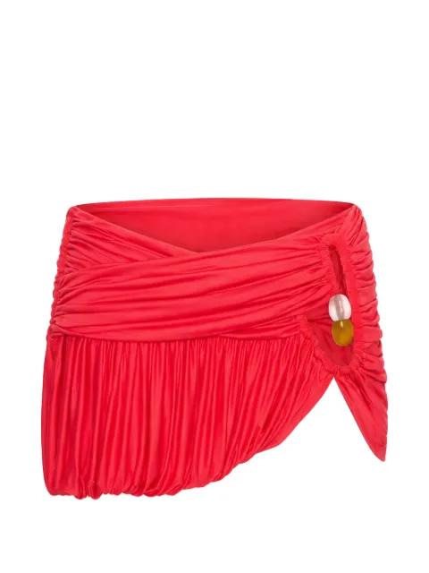 Beach Glass Bubble ruched mini skirt by CHRISTOPHER ESBER