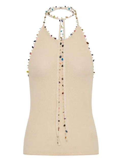Beach Quartz halter-neck tank top by CHRISTOPHER ESBER