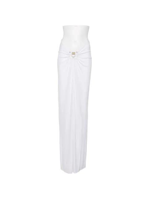Bezel Quartz ruched maxi skirt by CHRISTOPHER ESBER
