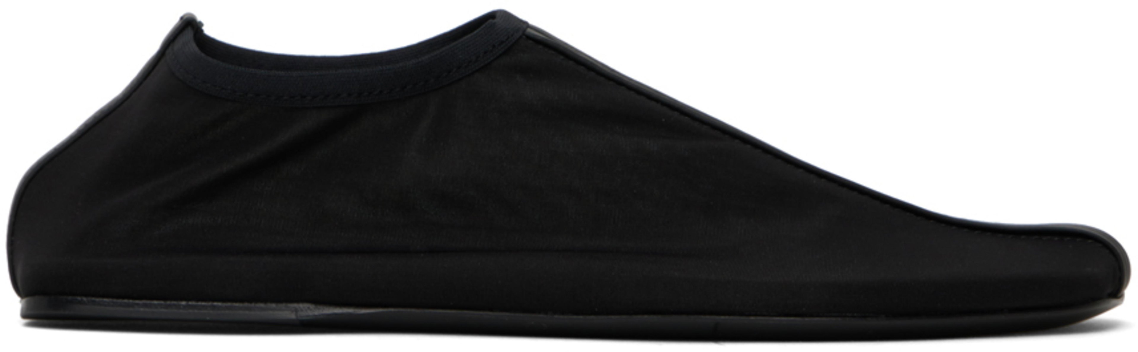 Black Mesh Slippers by CHRISTOPHER ESBER