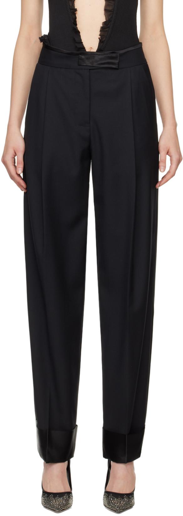 Black Pegged Trousers by CHRISTOPHER ESBER