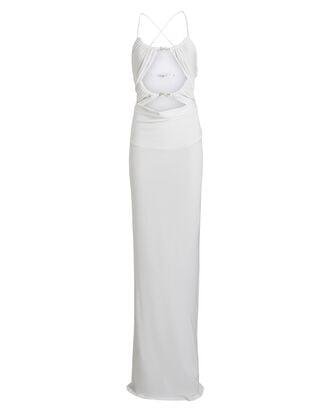 Bow Cut-Out Draped Maxi Dress by CHRISTOPHER ESBER