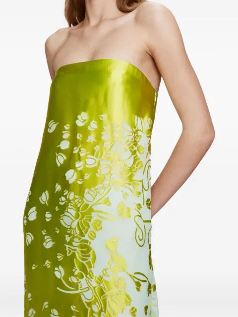 Burnout strapless maxi dress by CHRISTOPHER ESBER