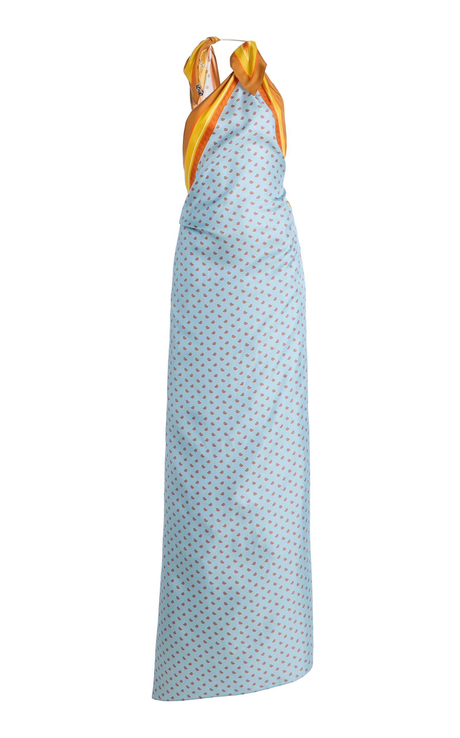 Christopher Esber Exclusive La Isla Bandana-Print Silk-Twill Pareo Cutawayaxi Dress -oda Operandi by CHRISTOPHER ESBER