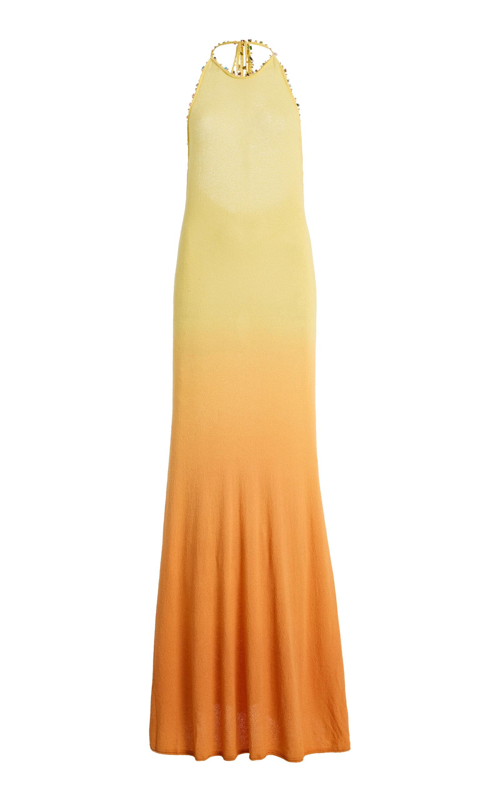 Christopher Esber Exclusive La Isla Beach Quartz Cotton-Blendaxi Halter Dress -oda Operandi by CHRISTOPHER ESBER