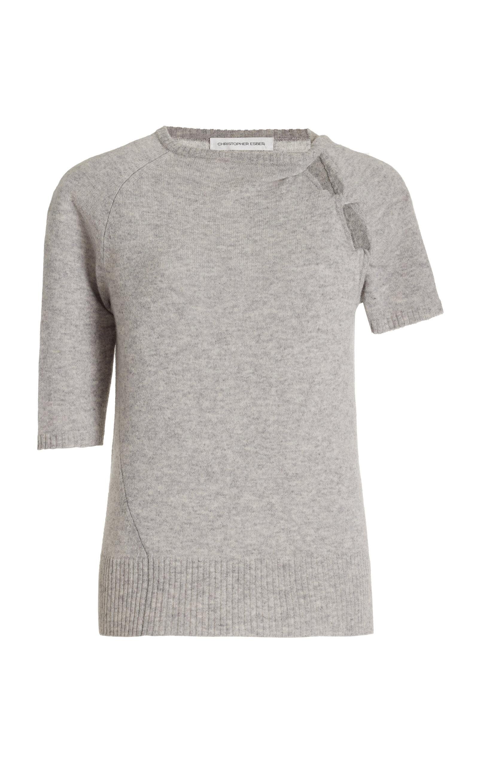 Christopher Esber - Helix Open-Twist Cashmere Sweater - Grey - L - Moda Operandi by CHRISTOPHER ESBER