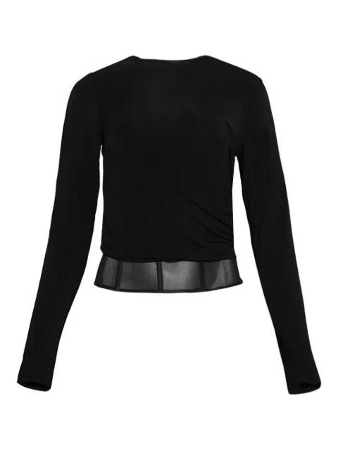 Coiled jersey corseted long-sleeve T-shirt by CHRISTOPHER ESBER